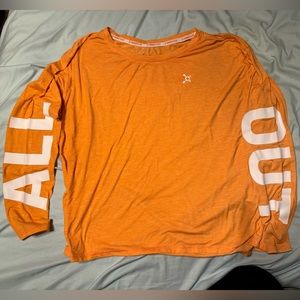 Orangetheory Fitness OTF EUC long sleeved All Out crop. Womens Medium